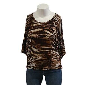 [Isabella Rodriguez] Animal Print Blouse - Size XL